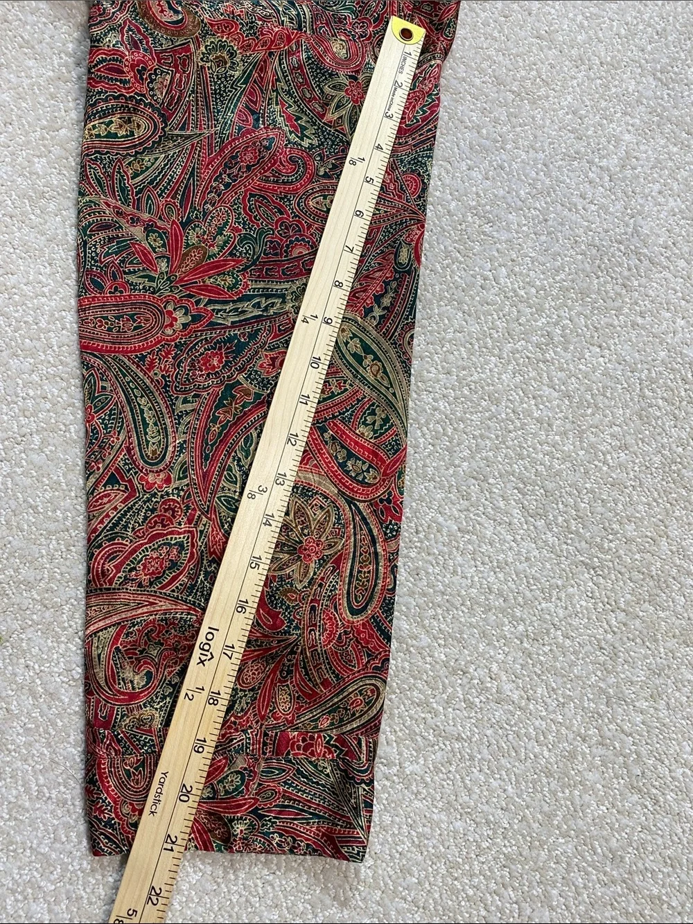 Victoria's Secret vintage 90s Paisley Button-Up Blouse in Red, Green & Gold
